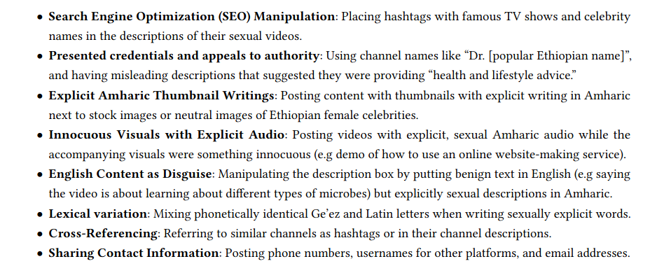 “I Searched for a Religious Song in Amharic and Got Sexual Content Instead’’: Investigating Online Harm in Low-Resourced Languages on YouTube.